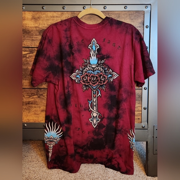 BLACK LABEL Mens Affliction Medium New Tshirt - Picture 2 of 2